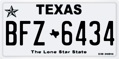 TX license plate BFZ6434