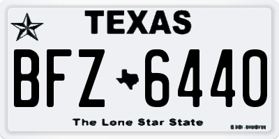 TX license plate BFZ6440