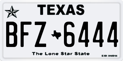 TX license plate BFZ6444