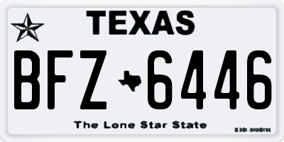 TX license plate BFZ6446
