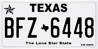 TX license plate BFZ6448