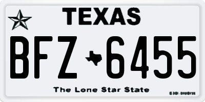 TX license plate BFZ6455