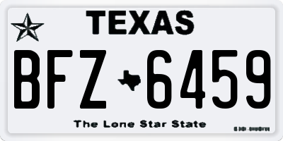 TX license plate BFZ6459