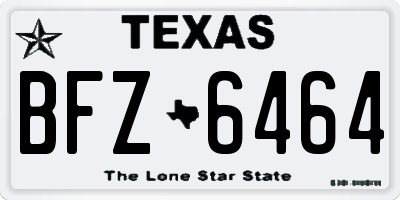 TX license plate BFZ6464