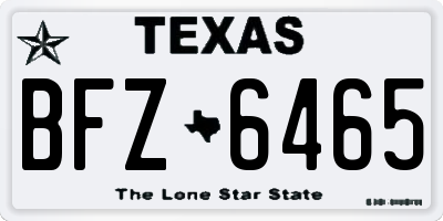 TX license plate BFZ6465