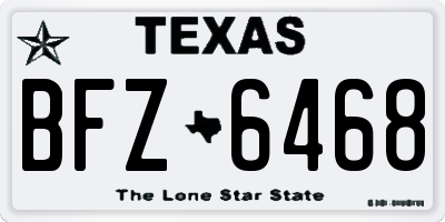 TX license plate BFZ6468