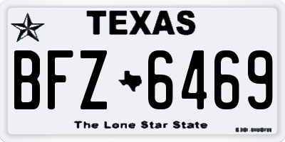 TX license plate BFZ6469