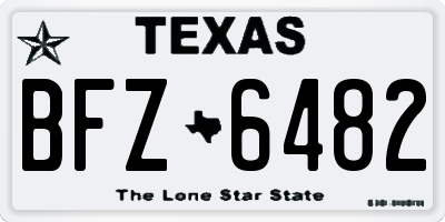 TX license plate BFZ6482