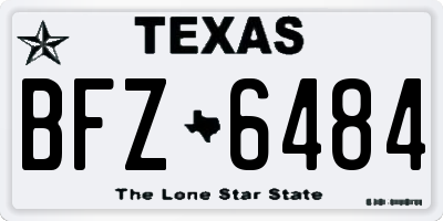 TX license plate BFZ6484