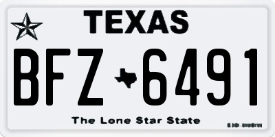 TX license plate BFZ6491
