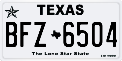TX license plate BFZ6504
