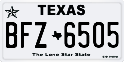 TX license plate BFZ6505