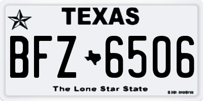 TX license plate BFZ6506