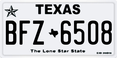 TX license plate BFZ6508