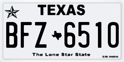 TX license plate BFZ6510