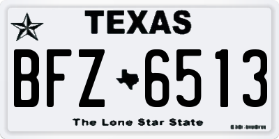 TX license plate BFZ6513