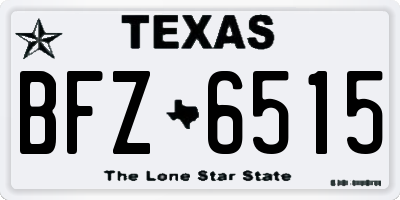TX license plate BFZ6515