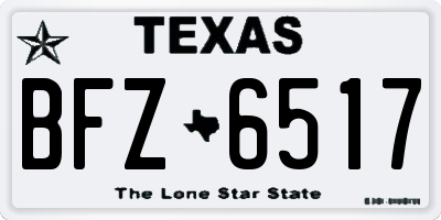 TX license plate BFZ6517