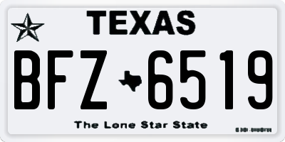TX license plate BFZ6519