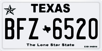 TX license plate BFZ6520