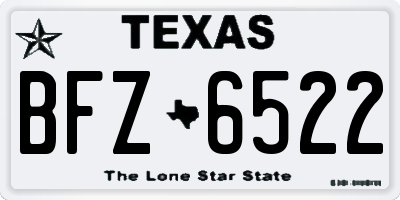 TX license plate BFZ6522