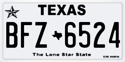 TX license plate BFZ6524