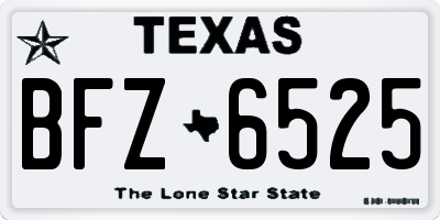 TX license plate BFZ6525