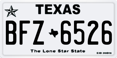 TX license plate BFZ6526