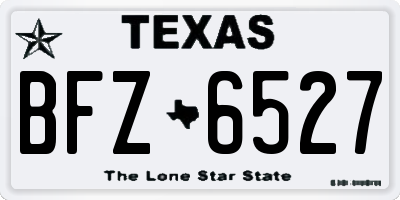 TX license plate BFZ6527