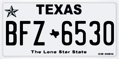 TX license plate BFZ6530