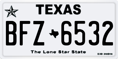TX license plate BFZ6532