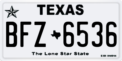 TX license plate BFZ6536