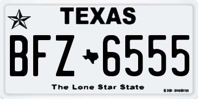 TX license plate BFZ6555