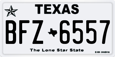 TX license plate BFZ6557