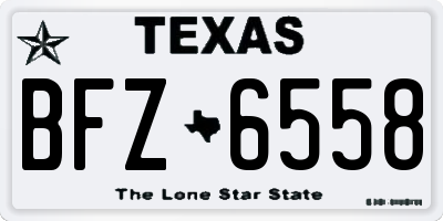 TX license plate BFZ6558