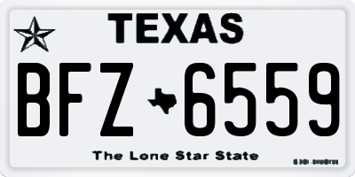 TX license plate BFZ6559