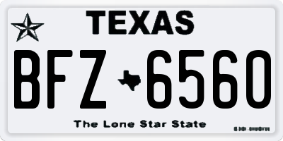 TX license plate BFZ6560