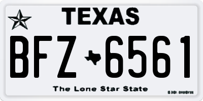 TX license plate BFZ6561