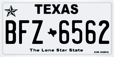 TX license plate BFZ6562