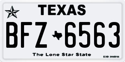 TX license plate BFZ6563