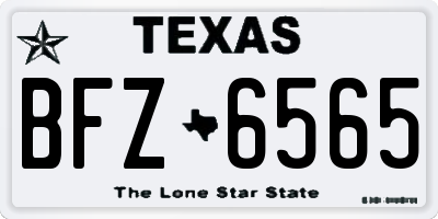 TX license plate BFZ6565