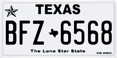 TX license plate BFZ6568