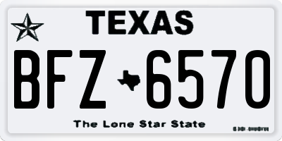 TX license plate BFZ6570