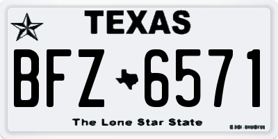 TX license plate BFZ6571
