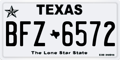 TX license plate BFZ6572