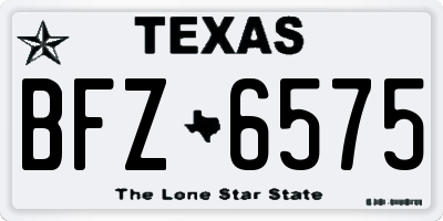 TX license plate BFZ6575