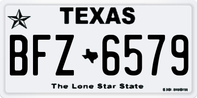 TX license plate BFZ6579