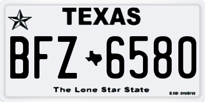 TX license plate BFZ6580