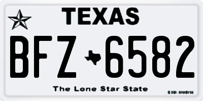 TX license plate BFZ6582