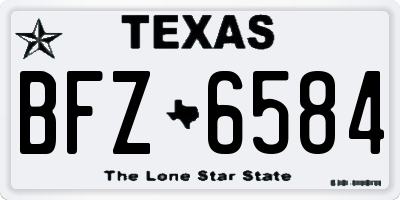 TX license plate BFZ6584